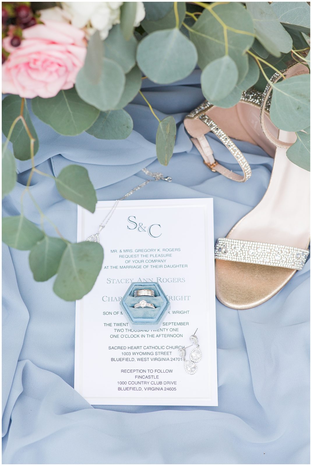 Fincastle Country Club Sacred Heart Catholic Church Wedding Charles